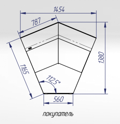 Витрина холодильная CRYSPI VENETO CRYSTAL SELF IC45